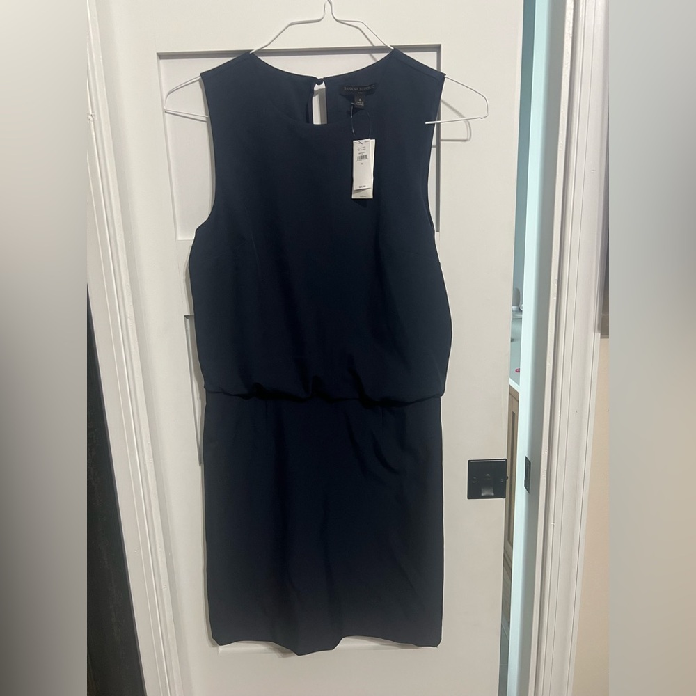 Banana Republic Sleeveless Bloused Dress NWT 6 Navy